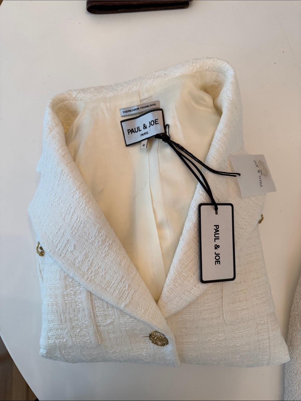 Paul & Joe Ivory Tweed Blazer. NWT